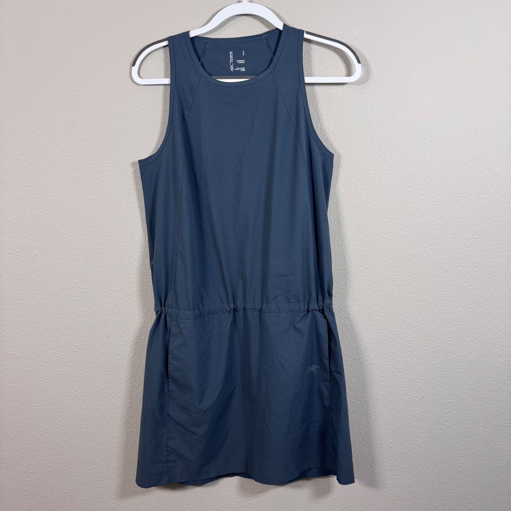 Arcteryx Contenta Dress Blue Grey Sleeveless Hiking Travel Athletic Women's S